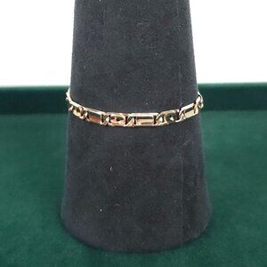 14K Solid Gold Figaro-style Man's Bracelet